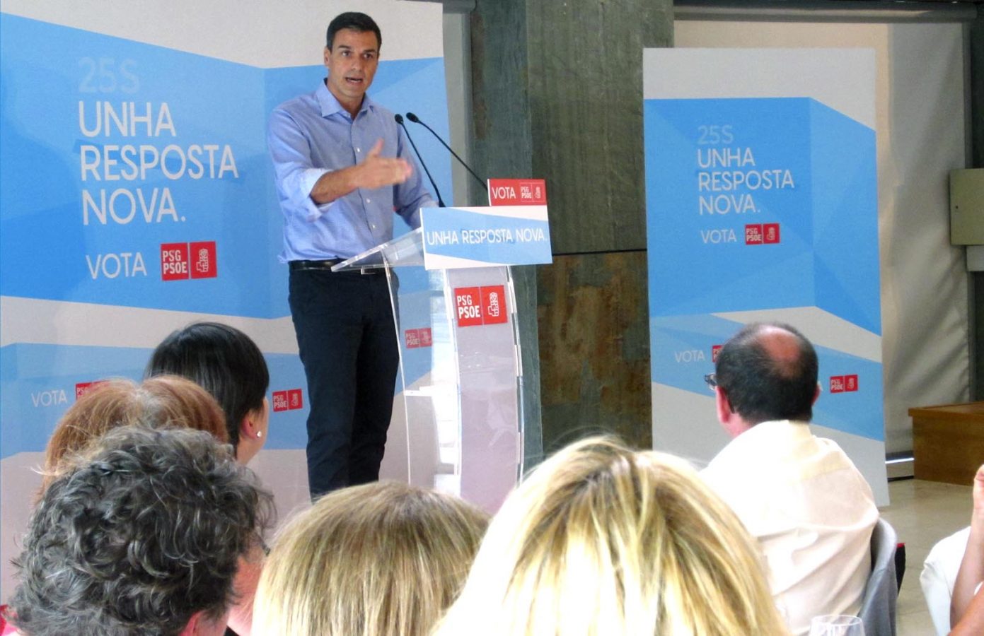 Pedro Sánchez durante a súa intervención.