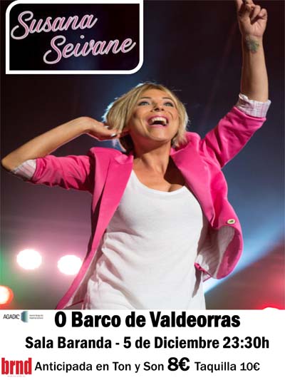 Cartaz do concerto de Susana Seivane no Barco.