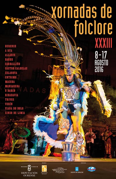 Cartel da XXXIII edición do festival de folclore internacional.